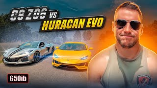 Lamborghini HURACAN EVO TRIED RACING MY C8 Z06 AND THIS HAPPENED!