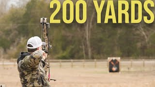 Can a standard hunting bow shoot 200 Yards  Yes... the answer is yes!