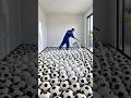 Turning 10,000 Footballs Into an EPOXY FLOOR ⚽🔥#shorts #epoxyfloor