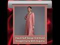 Libas Peach Self Design Silk Blend Straight Kurta With Dupatta