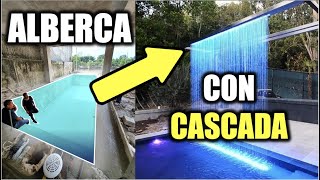CONSTRUYENDO UNA ALBERCA CON CASCADA !! ** Proceso Explicado **