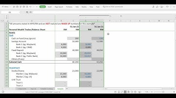 Excel Tracker: Financial Wealth/Net Worth ll Beginner/Dummy How-to