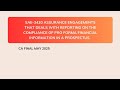 CA Final SAE 3420- SAE for reporting on pro forma financial information in a prospectus for May'25.