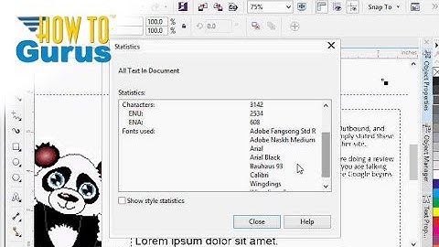 How to use Text Statistics in CorelDRAW - Text Effects Tutorial