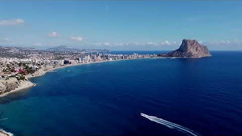 60 Seconds Drone Flight Over Calpe, Spain 4K