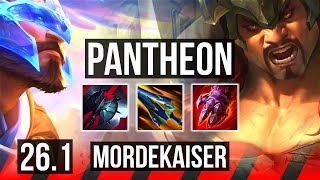 PANTHEON vs MORDEKAISER (TOP) | Good KDA: 14/1/7, 6k gold comeback | EUW Diamond | 26.1