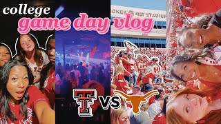 COLLEGE GAME DAY VLOG | texas tech vs ut!!