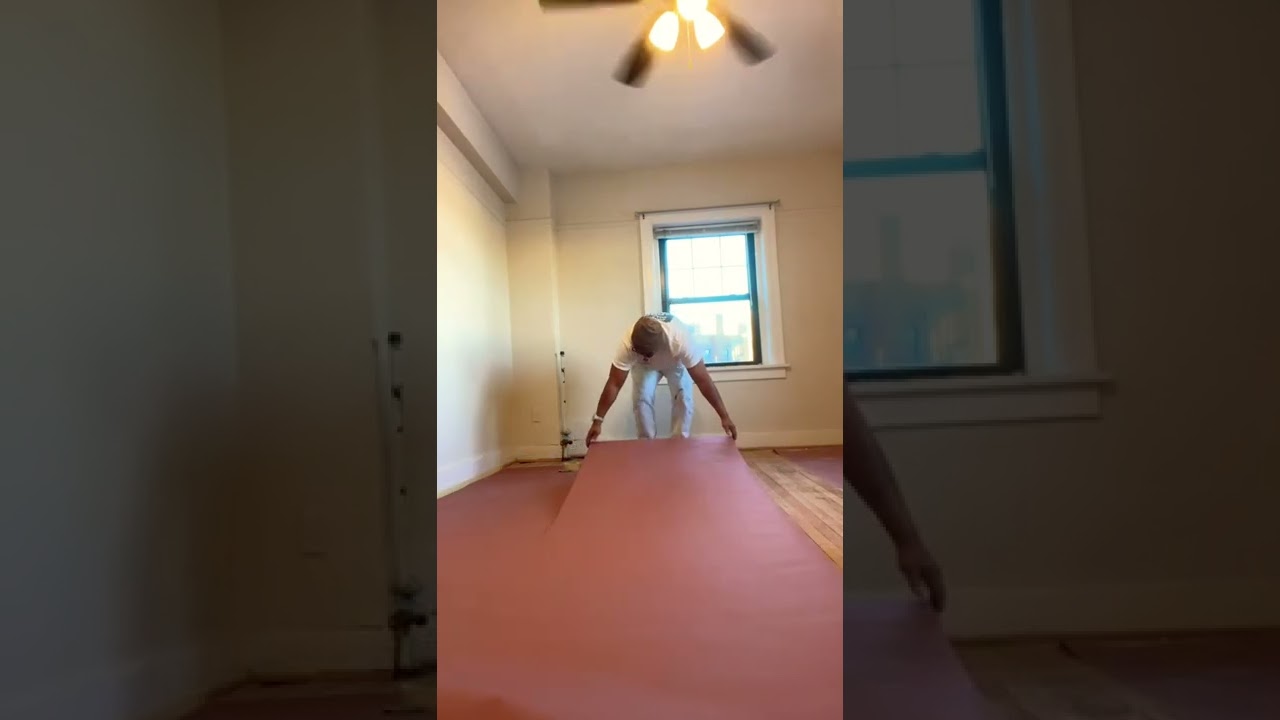 Covering Hardwood floors with 36 in paper📜