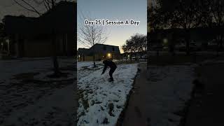 Day 25 | Snow Skimboarding Session Before the Snow Melted ❄️ #shorts #snow #skimboarding #fyp