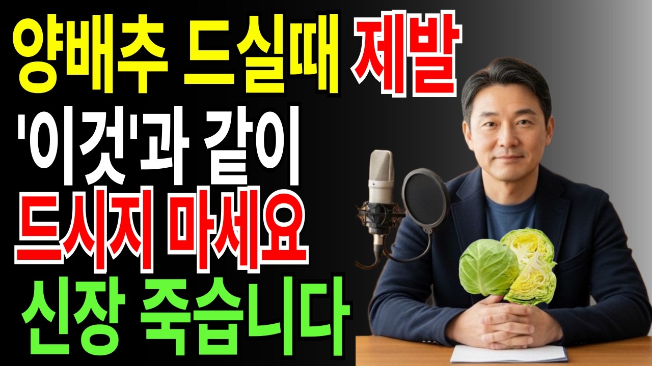 양배추와 ‘이 3가지’ 같이 먹으면 단 하루 만에 콩팥 녹아내립니다! (60대 이상 필독)
