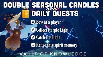 DOUBLE Seasonal Candles + Daily Quest in Vault of Knowledge | sky:cotl | Noob Mode