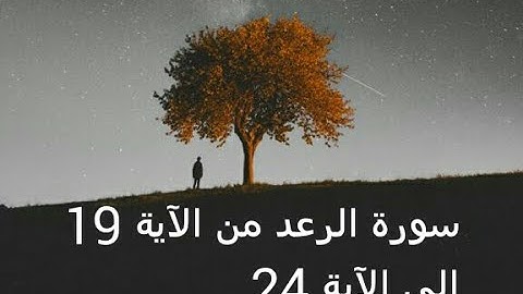 سورة الرعد من الآية 19 إلى الآية 24