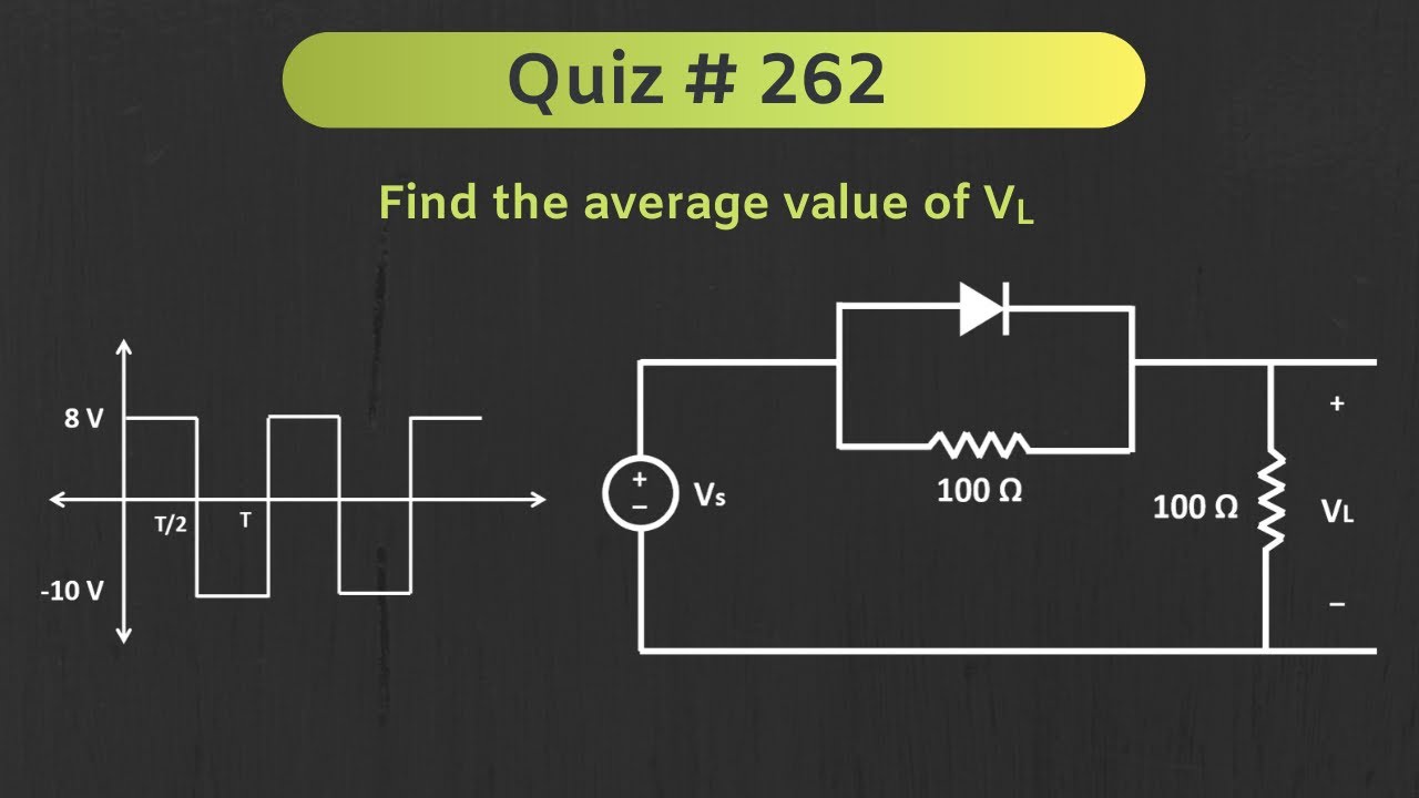 Diode Circuit Solved Example Quiz 262 YouTube