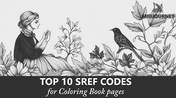 Top 10 Midjourney SREFs for Coloring Book Pages | AI Line Art Masterclass - Version 6.1 - -sv 4