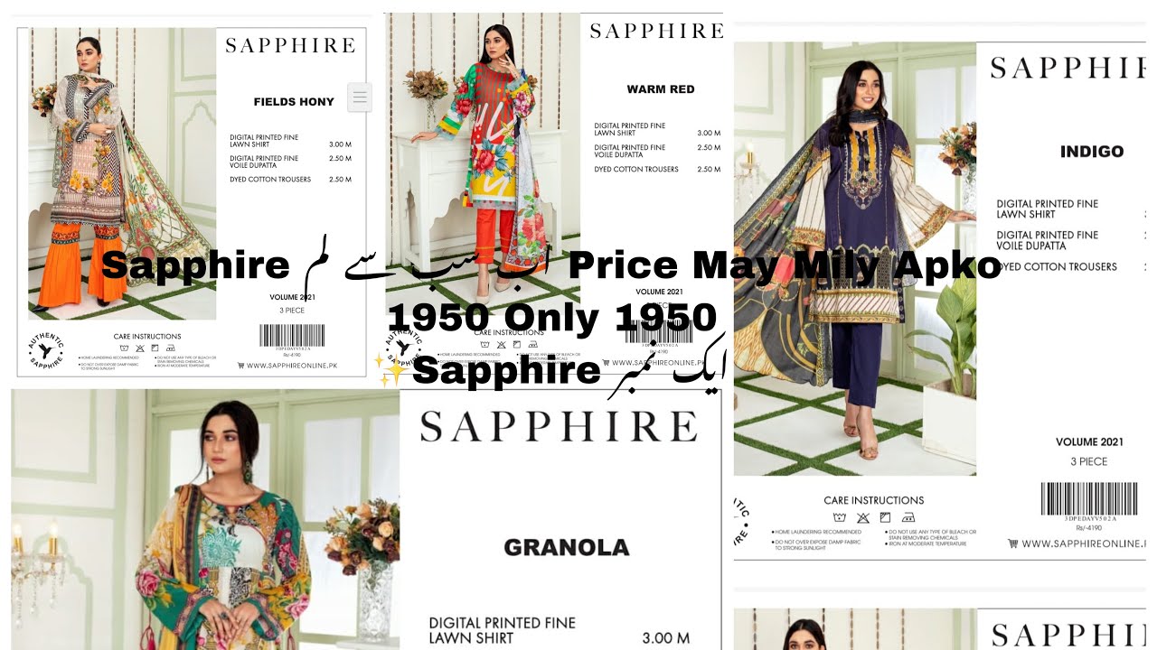 Sapphire lawn Original printed Vol 21 