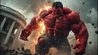 The US President Transforms Into a Red Hulk and Destroys The White House During The Battle