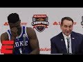 Zion Williamson, R.J. Barrett and Coach K talk huge win vs. Kentucky | CBB Sound