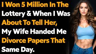 I Won 5 Million In The Lottery & When I Was About To Tell My Wife She Handed Me Divorce Papers