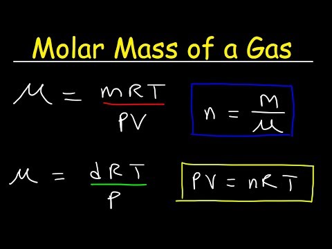 Video: How To Find The Molar Mass Of A Gas