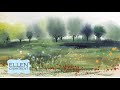 Easy Abstract Watercolor Landscape for Beginners