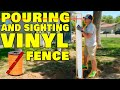 Setting Vinyl Fence Posts In Concrete Without A String