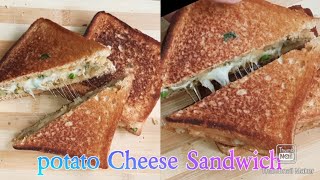 ll  Tave par banaye potato Toast Cheese Sandwich , Bina_pyaj aur lahsun ke  ll