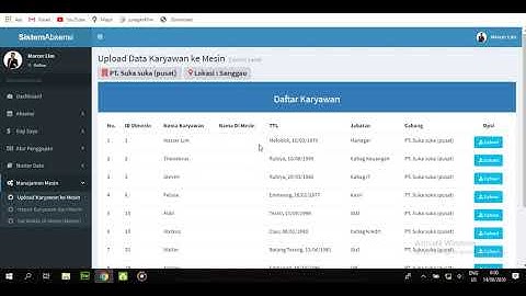 WEB SISTEM ABSENSI DAN PENGGAJIAN FINGERPRINT X100C (PART 5)
