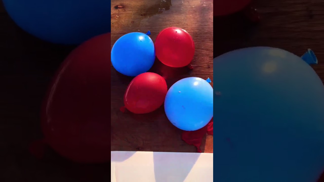 Sound effect. Water Colorful Balloons Popping Reverse ASMR.