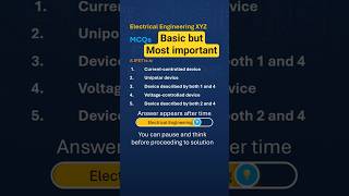 Most Students Miss This JFET MCQ | Unipolar or Voltage-Controlled #ElectricalMCQ #ElectricalMCQ