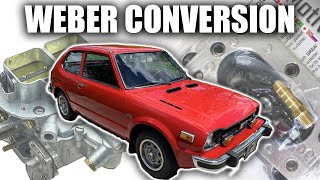 Weber 32/36  STEP BY STEP  Carburetor Conversion  CVCC First Generation Honda Civic (1977 CVCC)