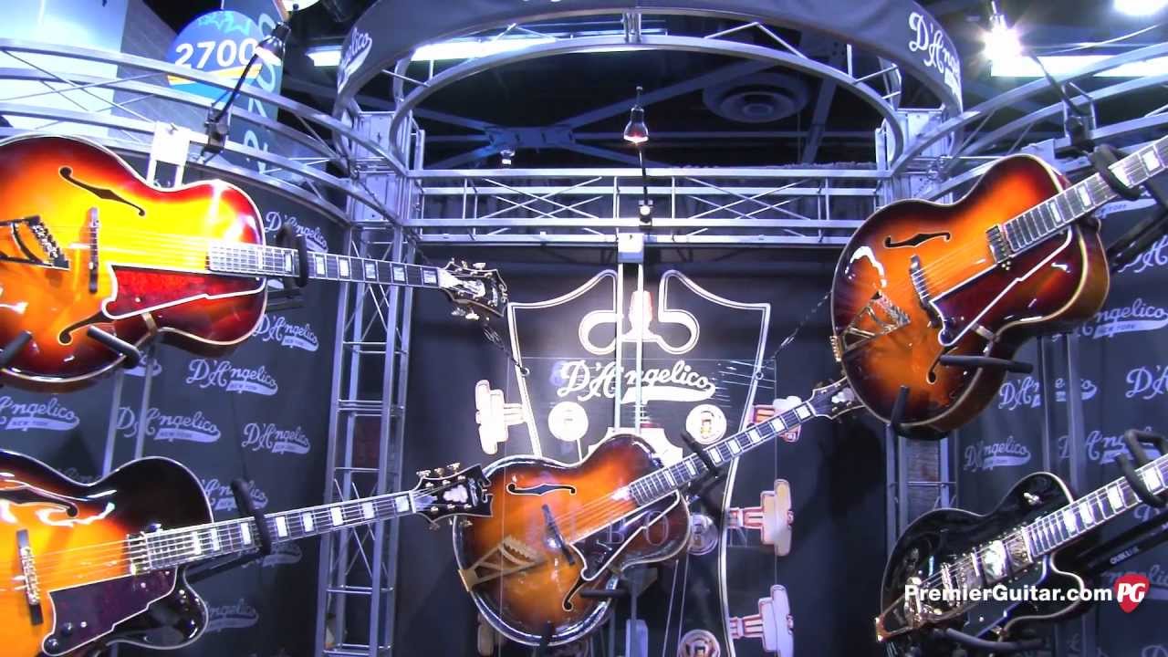 NAMM '13 - D'Angelico Guitars EXL-1 Demo, USA Masterbuilt 1942 Excel Reissue, Compressor/DI Pedal - YouTube