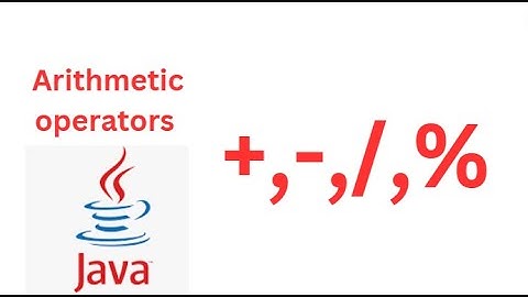 Arithmetic operators in Java