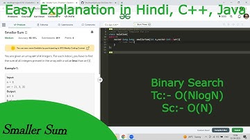 Smaller Sum | Hindi | GFG POTD | C++ | Java | Binary Search