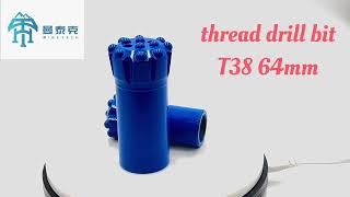 Spherical T38 76mm Thread Rock Drill Button Bits For Mining Broca Normal Body