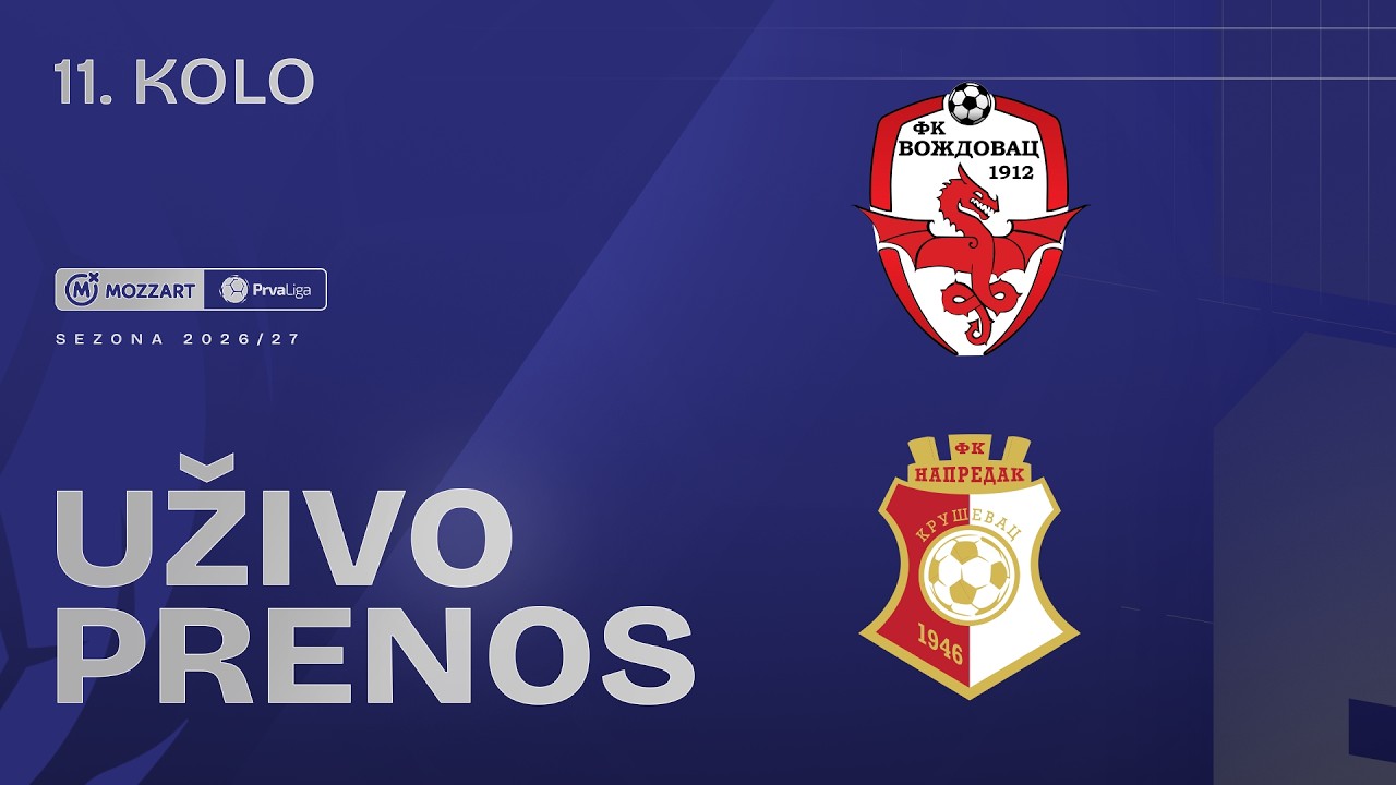 Voždovac - Napredak Mozzart Bet Prva liga Srbije 2026/27 11. Kolo