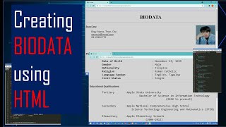 Creating BIODATA using HTML