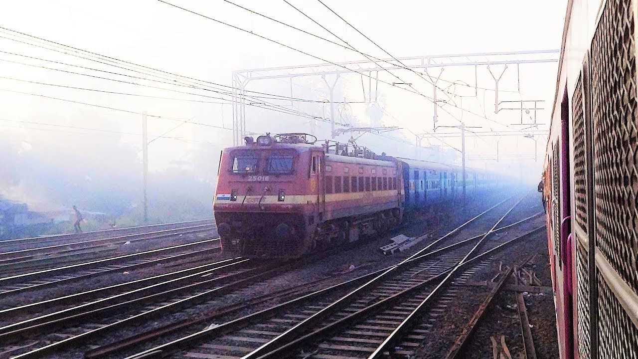 Emerging From The Smog!!! Great Offlink Locomotive on Western Railway in Hazy Conditions