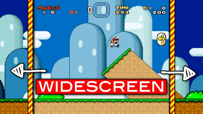 Super Mario World em WIDESCREEN NO PC 