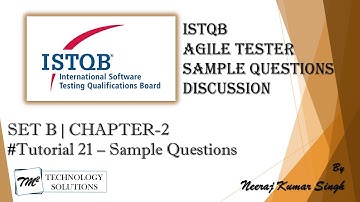 ISTQB Agile Tester Sample Question | Tutorial 21 | SET B | Chapter 2 | ISTQB Mock Question TM SQUARE