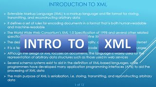 Introduction to XML | What is XML? | Features | Why should I use XML? | What is XML used for?