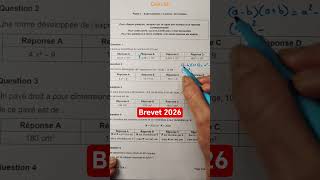 Brevet 2026 Automatismes Exercice #shorts #pourtoi #fyp #math #college #dnb #maths #exam #fy