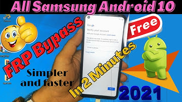 Samsung Galaxy Frp Bypass Android 10 Eazy Method In 2 Minutes With Free Tool 2021