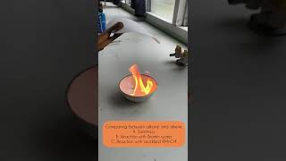 Experiment comparing Alkane & Alkene