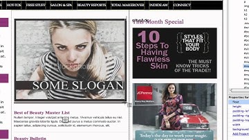 Dreamweaver tutorials CS5 Create Build HTML DIV tags CSS rules from Design Comp Tracing image