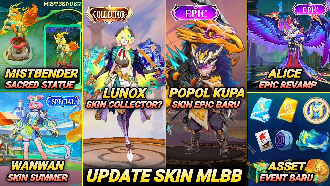 BOCORAN SURVEY SKIN BARU !! COLLECTOR LUNOX?, REVAMP SKIN, MISTBENDER RESALE, WANWAN SUMMER