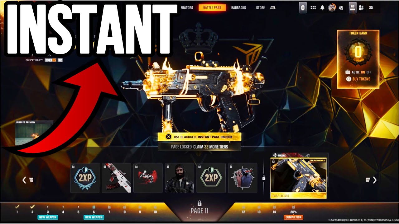 black cell instant page unlock? call of duty black ops 6