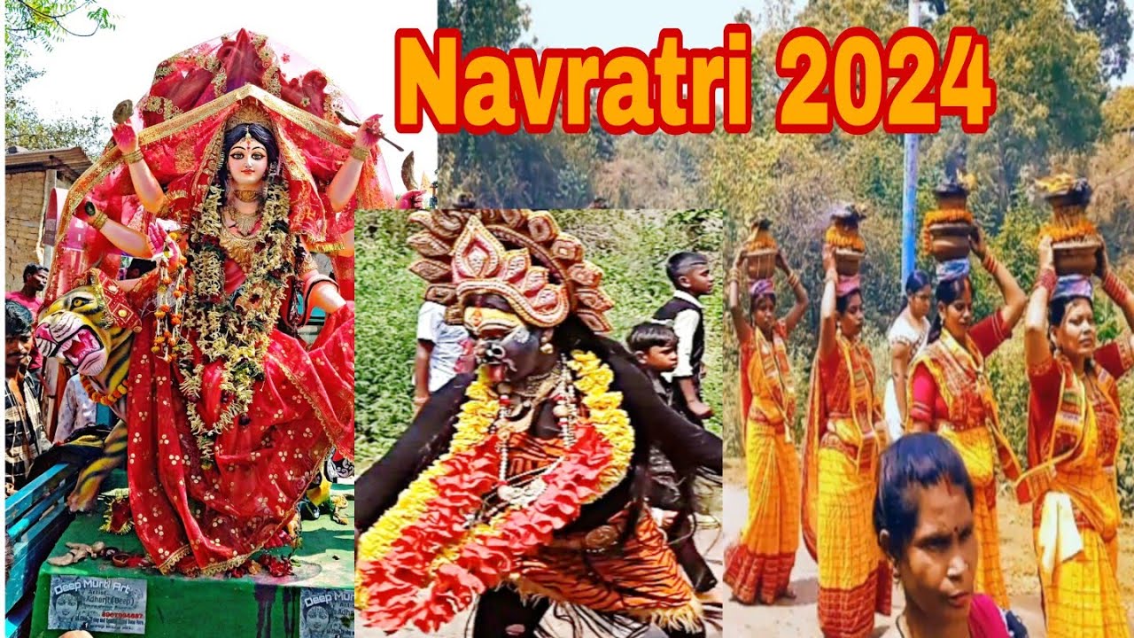 Jawara puja Visarjan procession   Navratri  Angry kali MAA dance  