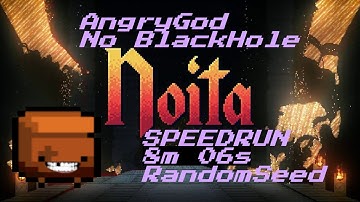 Noita: 8m06s SpeedRun RandomSeed ANGRYGOD + NO BlackHole/Tele Strat!!!! (Controller)