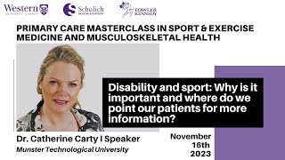 Primary Care Masterclass - Dr. Catherine Carty