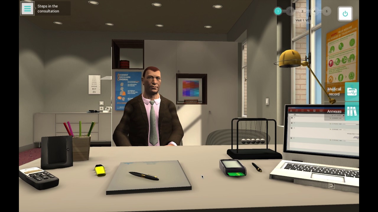 Clinical case - screen base simulation - 58 years old man (General practitioner)